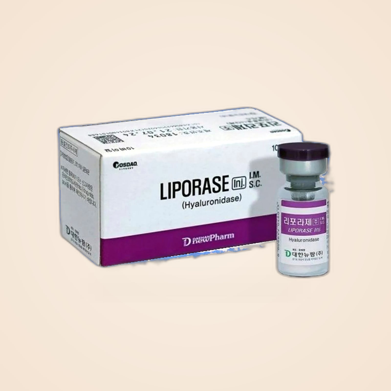 Envase del producto Liporase Inj.